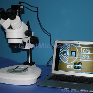 USB computer connected camera is included. Computer/Laptop not included. Shape of microscope camera may vary from what is shown