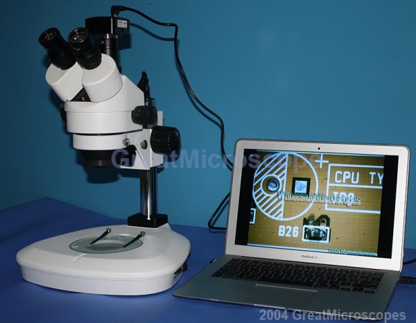 USB computer connected camera is included. Computer/Laptop not included. Shape of microscope camera may vary from what is shown
